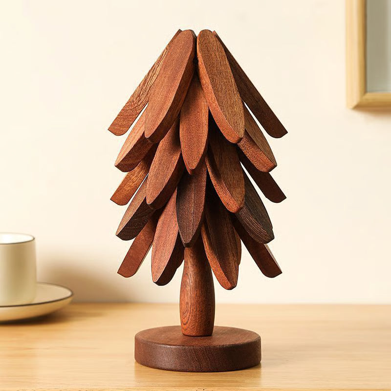 π² Houten kerstboom β hittebestendige onderzetters