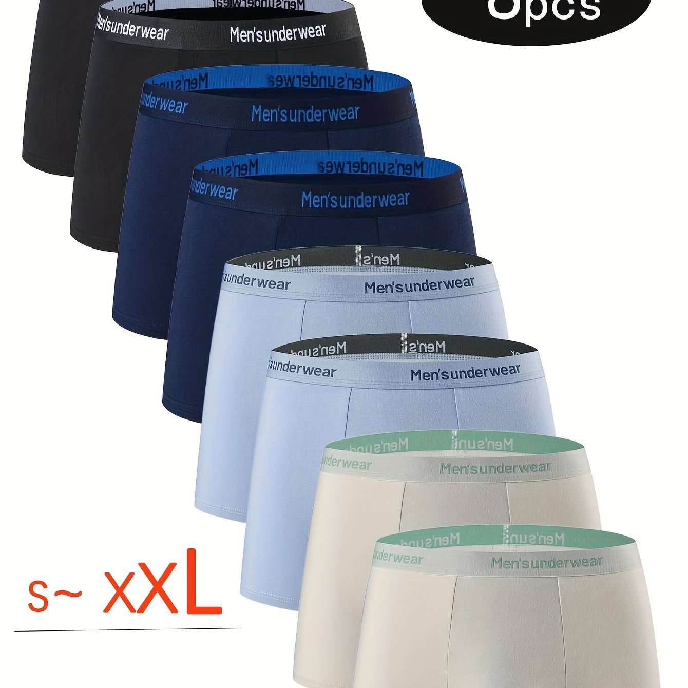 8 Pezzi Mutande Uomo in Cotone Misto, 95% cotono Boxer Casual, Pantaloncini Sportivi Traspiranti Comodi ed Elastici, Boxer da Uomo,Intimo Uomo di Alta Qualità,Mutande per Uomini,Intimo per Uomini,Slip Boxer da Uomo,Slip Boxer da Uomo, Intimo da Tempo Libe