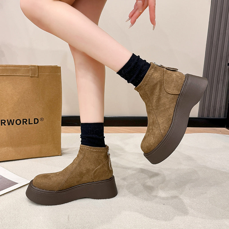 Stivali eleganti con zip posteriore, suola antiscivolo e fodera in peluche. Disponibili nei colori nero, marrone & 4 altre tonalità. Ideali per lavoro, party ed uso casuale. | Scarpe da donna alla moda