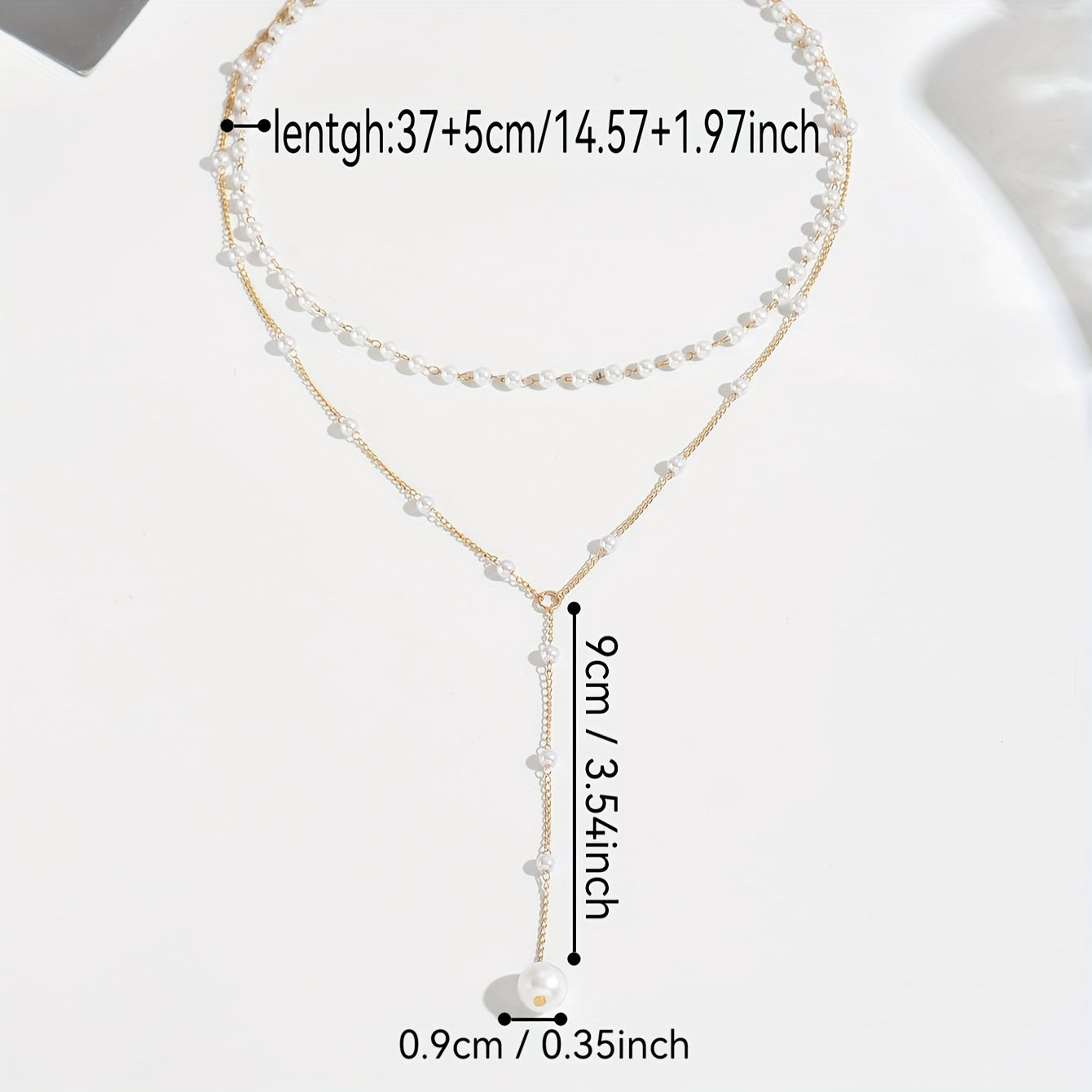 1pezzo Collier Elegante a Doppio Strato con Perle Finte e Fiocchi - Stile Vintage, Lega di Zinco, Conteggio di Perline Regolabile per Indossare Ogni Giorno e in Occasione, Accessorio per Tutte le Stagioni