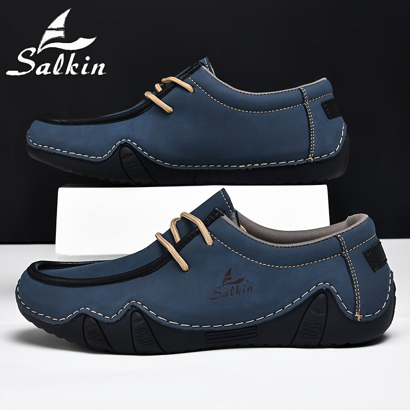 Mocassini Casual Fatti a Mano da Uomo Salkin - Sneakers Comode e Resistenti con Lacci in Diversi Colori