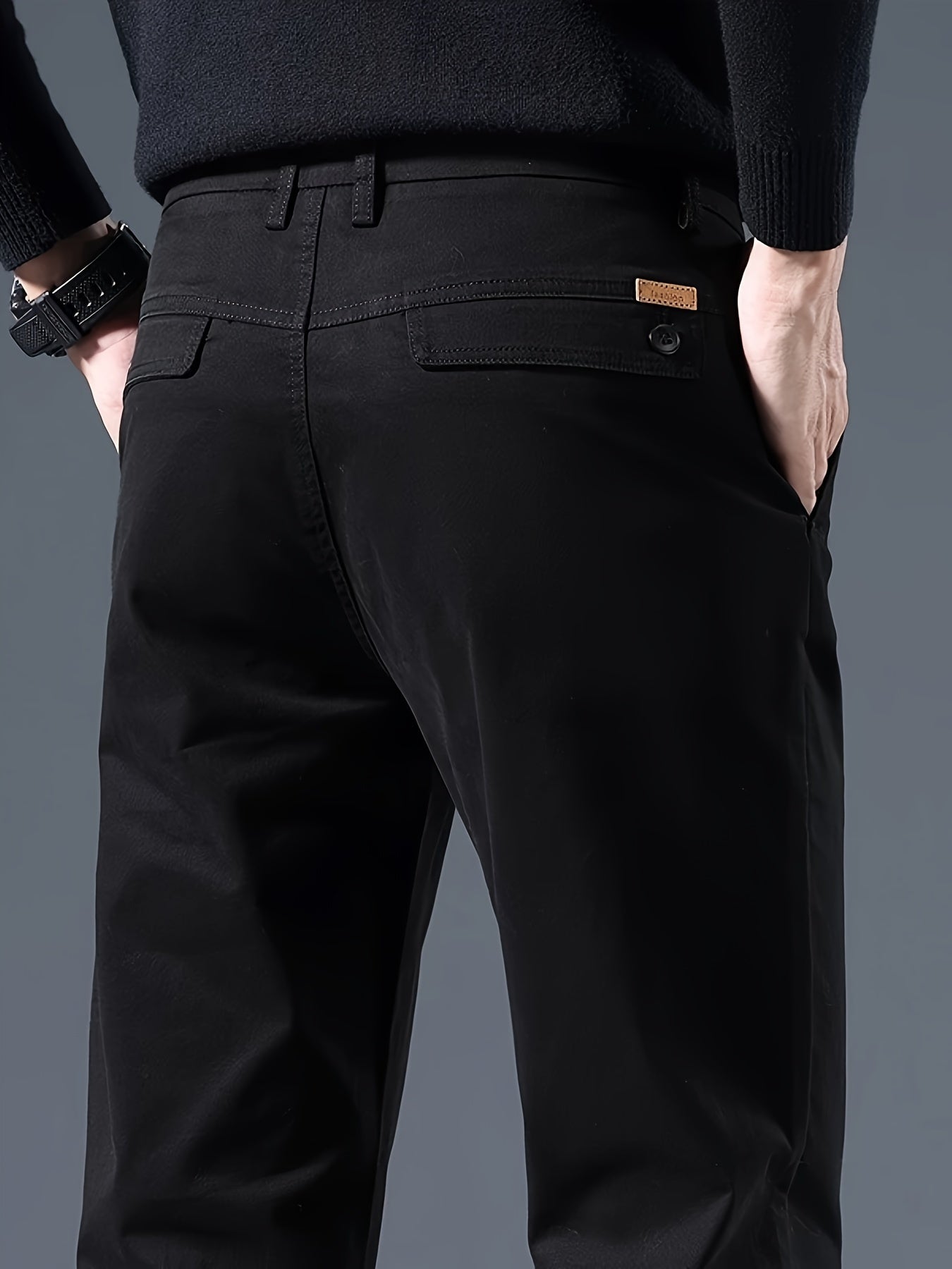 Pantaloni Uomo Autunno 2024, Business Casual di Alta Qualità in Cotone a Gamba Dritta Elasticizzata per Lavoro e Tempo Libero. Stile Moderna, Vestibilità Sartoriale Tessuto Traspirante. Ideali Per Impiegati E Abbigliamento Metropolitano