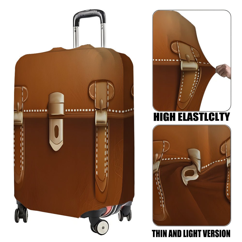 Una copertura per valigia da viaggio in stile vintage britannico con un design a motivi, perfetta per bagagli da viaggio, accessori da viaggio ed essenziale per le vacanze all'aperto, adatta per viaggi di lavoro e scenari di viaggio artistici. Si rivolge