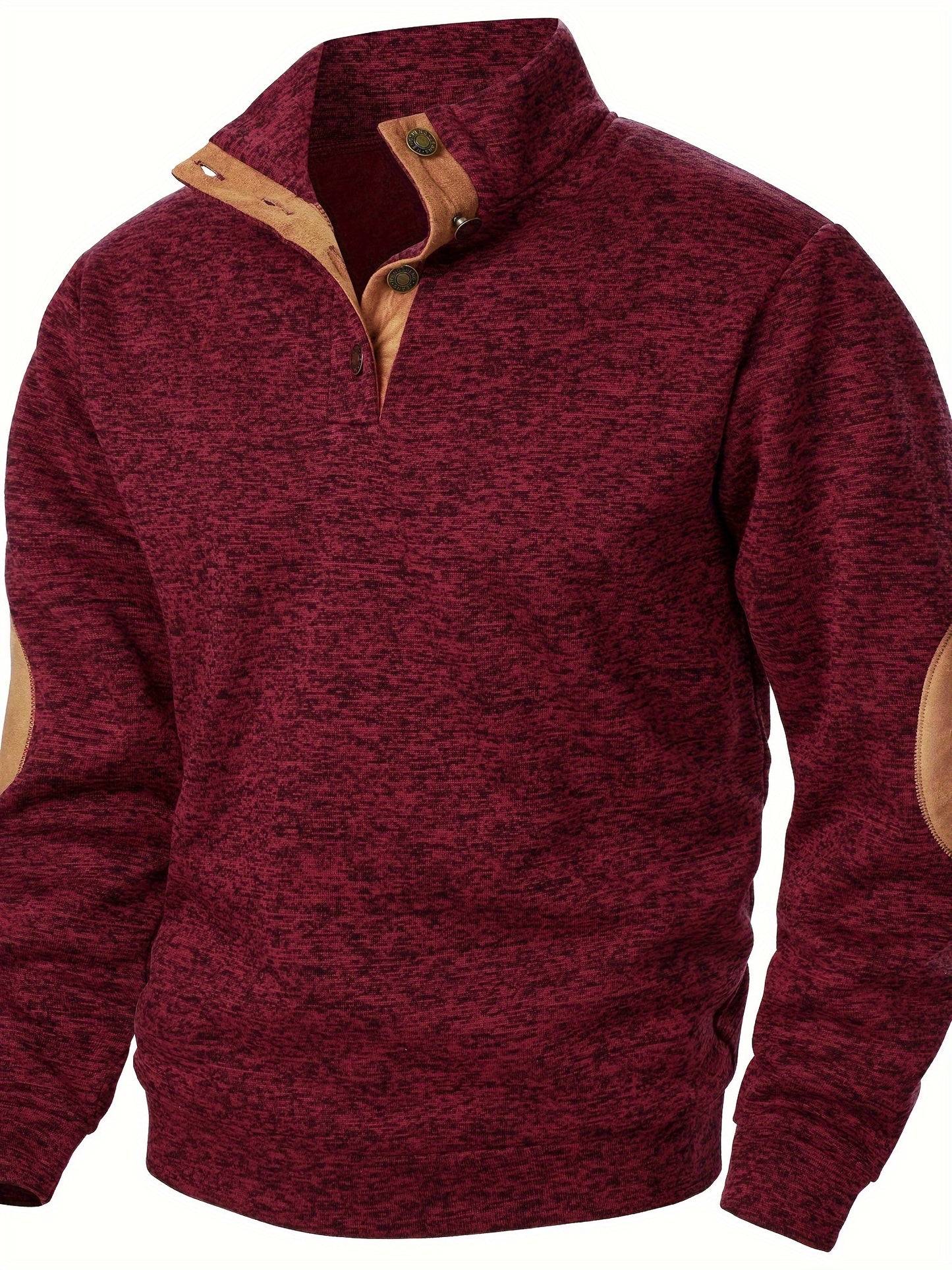 Maglione Uomo con Collo Alto e Maniche Lunghe - Felpa Casual Autunno Inverno Calda con Bottoni, Taglio Regolare per Abbigliamento Casual