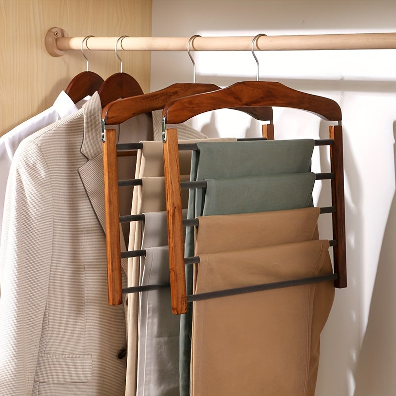 1pz Appendiabiti Multilivello in Legno Salvaspazio - Organizzatore d'Armadio Durevole per Cravatte, Sciarpe & Altro, Ideale per l'Organizzazione dell'Armadio, Organizzatore di Vestiti