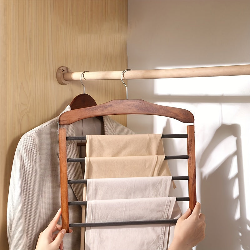 1pz Appendiabiti Multilivello in Legno Salvaspazio - Organizzatore d'Armadio Durevole per Cravatte, Sciarpe & Altro, Ideale per l'Organizzazione dell'Armadio, Organizzatore di Vestiti