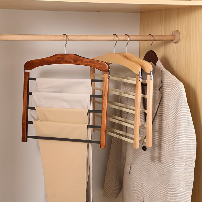 1pz Appendiabiti Multilivello in Legno Salvaspazio - Organizzatore d'Armadio Durevole per Cravatte, Sciarpe & Altro, Ideale per l'Organizzazione dell'Armadio, Organizzatore di Vestiti