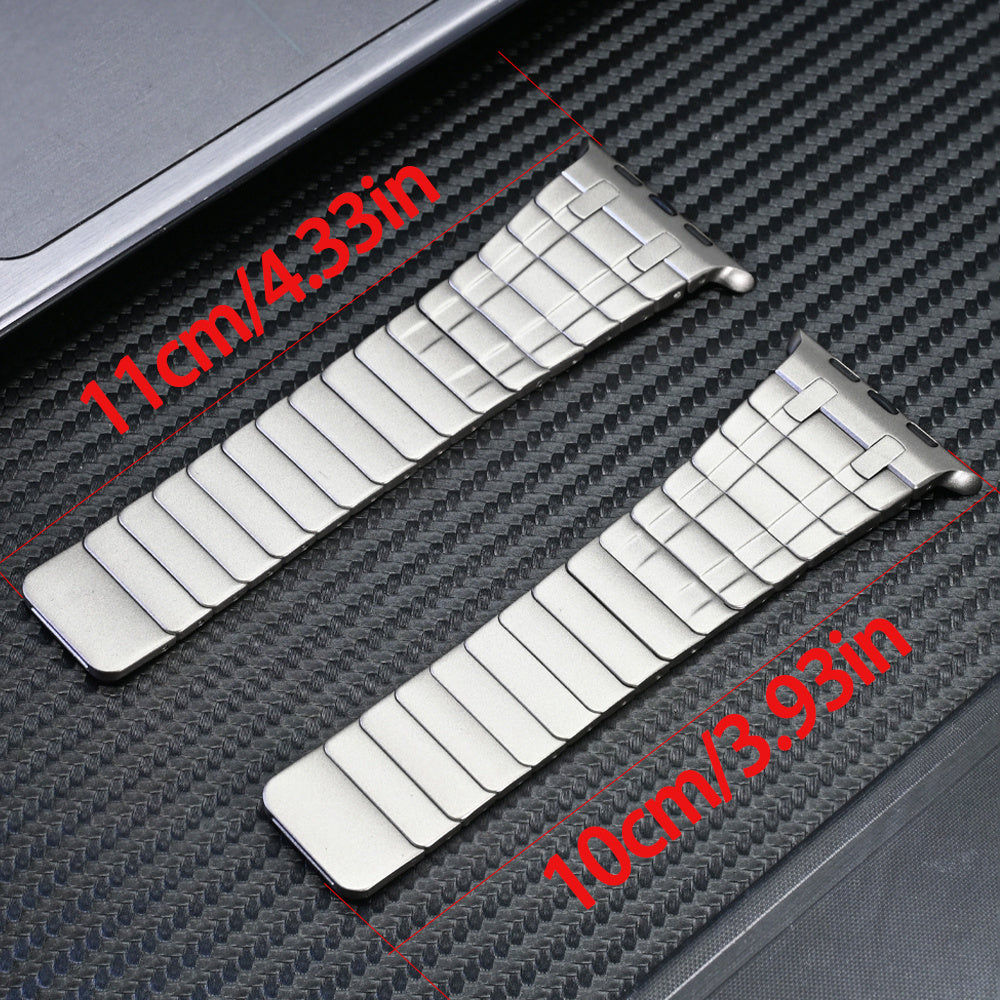 Adatto per for iwatch Ultra 49Mm S9 45Mm Cinturino a catena magnetica in acciaio inossidabile per cinturino da uomo di lusso per for iwatch Serie 9 8 7 6 5 4 Se 44Mm 42Mm