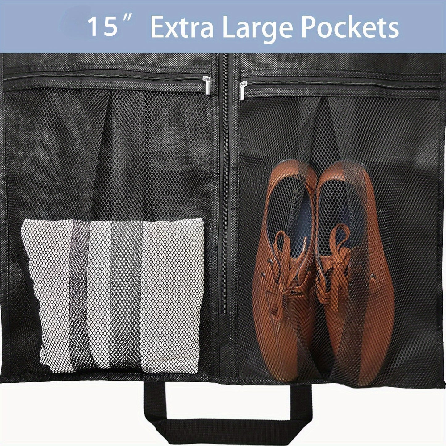 1/2pz 12.7cm Borse per Abiti Robuste con Gusci per Viaggi 109.22cm Borse per Abiti da Appendere per Armadio con Tasche Porta Abiti da Uomo per Camicie, Cappotti, Vestiti
