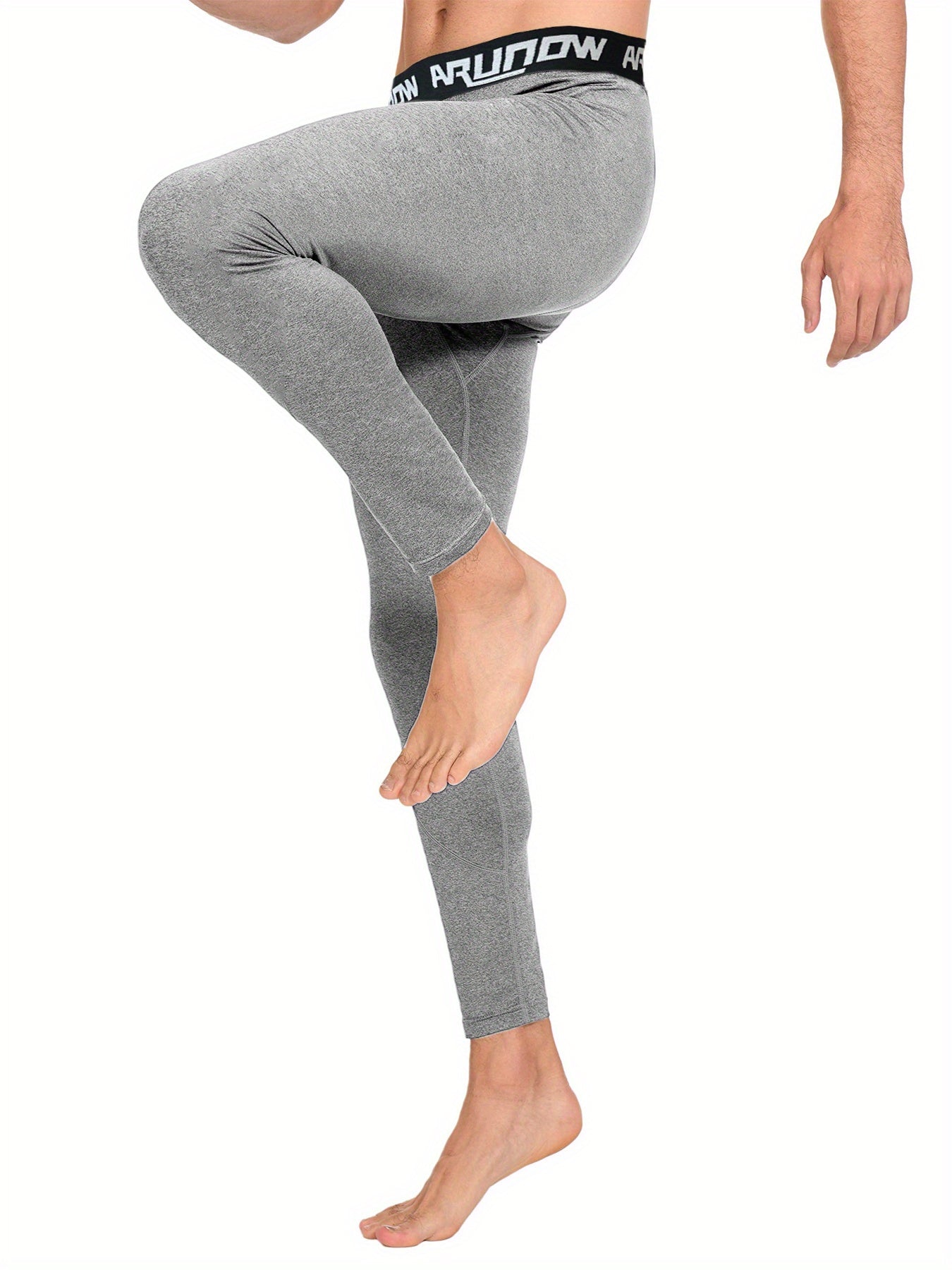 2 pezzi di leggings in pile per uomo, vita alta e elastica, pantaloni stretti, vestibilità slim per uomo, pantaloni lunghi caldi, pantaloni autunnali