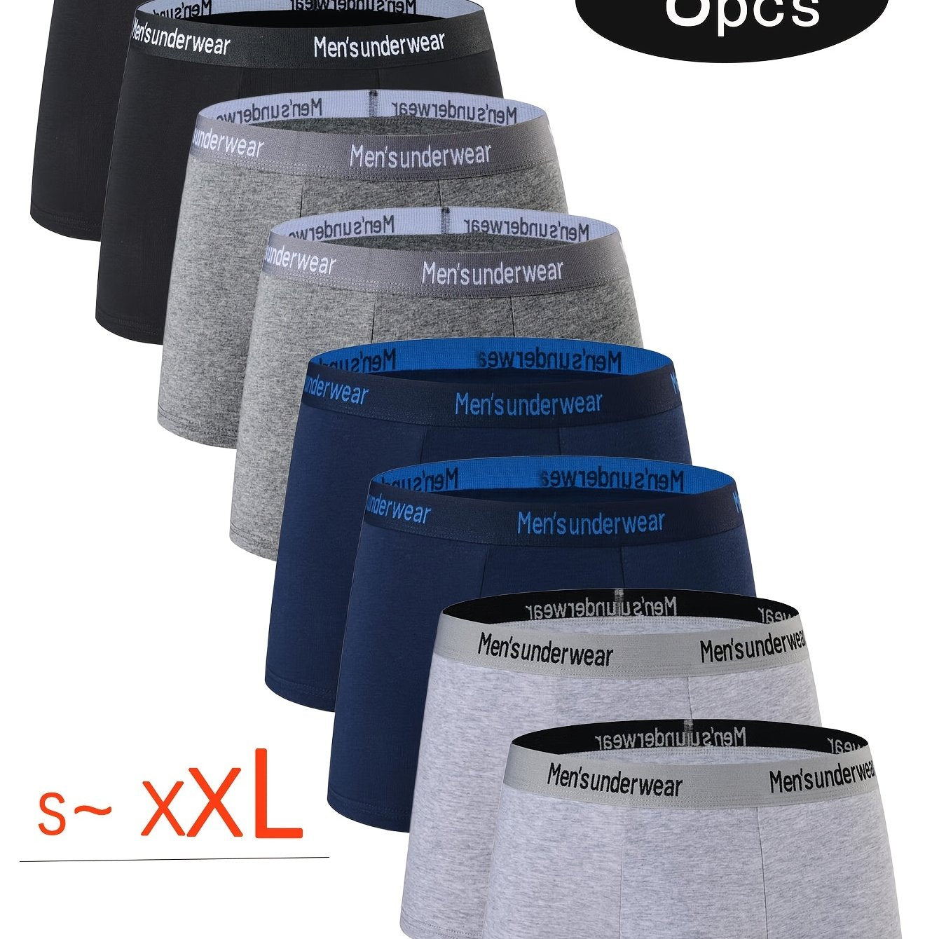 8 Pezzi Mutande Uomo in Cotone Misto, 95% cotono Boxer Casual, Pantaloncini Sportivi Traspiranti Comodi ed Elastici, Boxer da Uomo,Intimo Uomo di Alta Qualità,Mutande per Uomini,Intimo per Uomini,Slip Boxer da Uomo,Slip Boxer da Uomo, Intimo da Tempo Libe