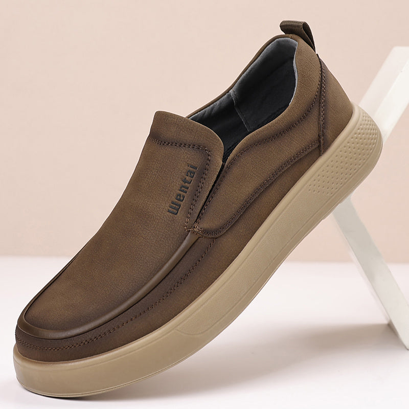 1 Paio di Scarpe da Uomo Slip-On Moccasins - Scarpe Casual Leggere con Suola Morbida e Punta Rotonda, Colorazione Marrone e Beige, Perfette per Abbigliamento Casual e Attività All'Aperto, Regalo Ideale per Uomini, Calzature Comode per Tutti i Giorni, Desi