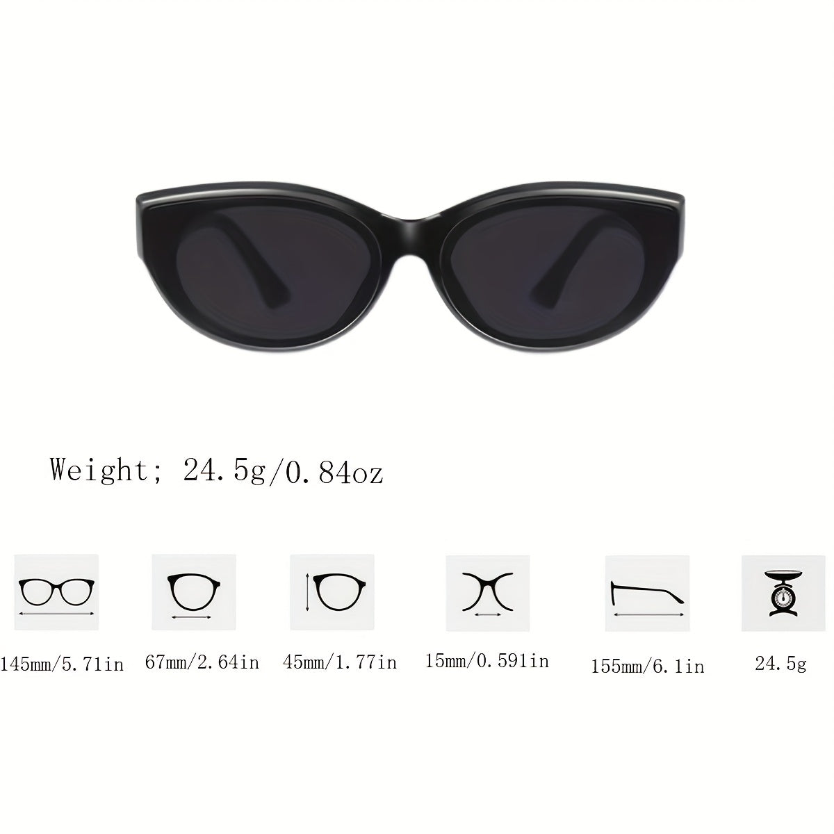20pcs Occhiali Da Vista Fashion Cat Eye Black Cat Eye Per Donne - Design Hip-Hop Elegante Con Lenti Dure, Perfetto Per Shopping E Attività | Set Di Accessori Alla Moda | Materiale pz, Accessori Eleganti | Occhiali Da Vista Alla Moda | Lenti Di Poliocarbon