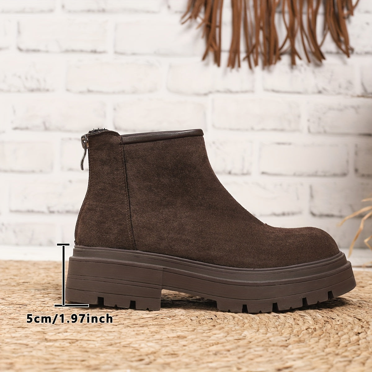 Stivaletti Chelsea da Donna per il Bosco - Stivali Invernali Foderati in Pile con Suola Spessa, Nuovo Modello di Ankle Boot Corto