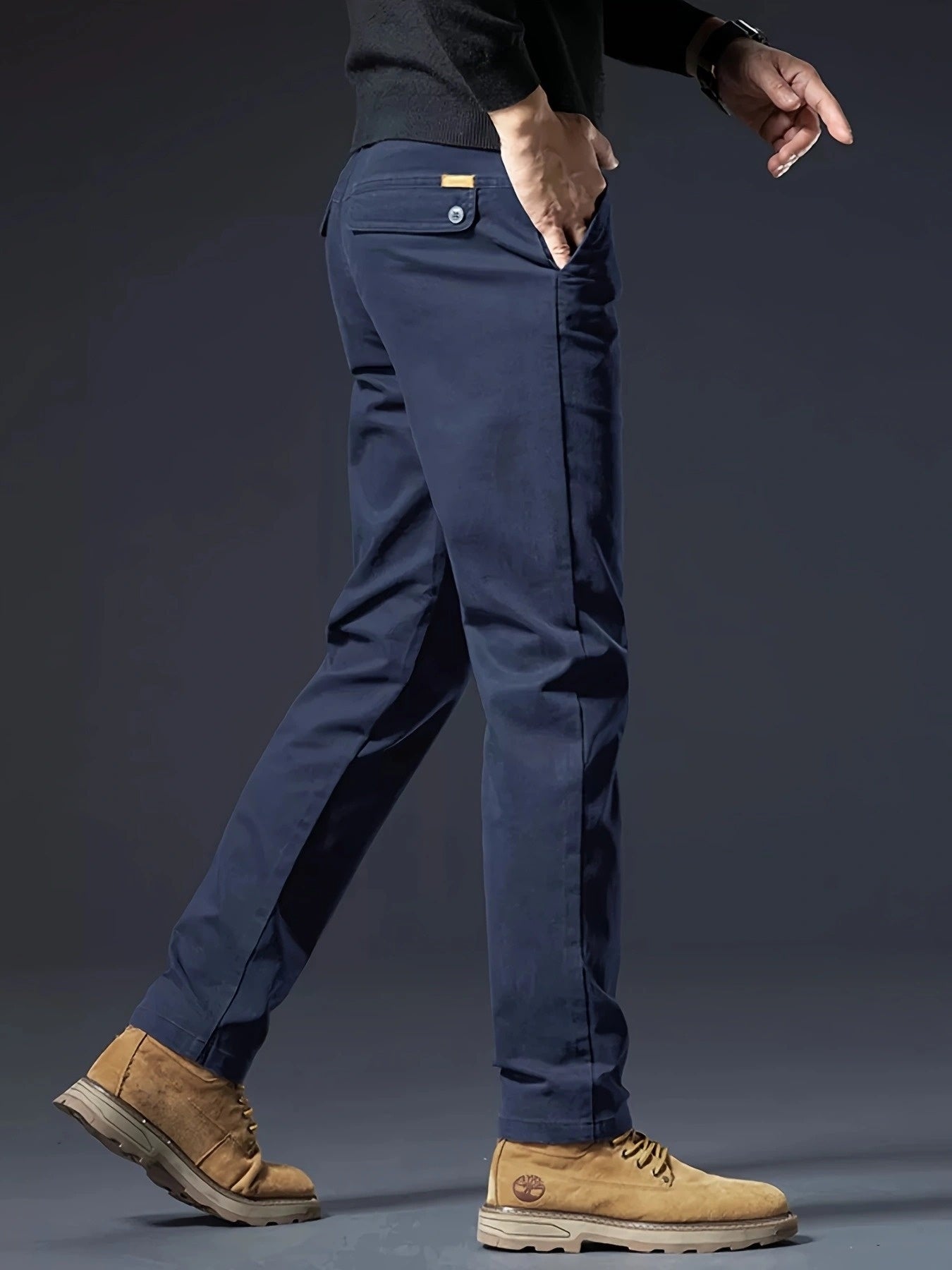 Pantaloni Uomo Autunno 2024, Business Casual di Alta Qualità in Cotone a Gamba Dritta Elasticizzata per Lavoro e Tempo Libero. Stile Moderna, Vestibilità Sartoriale Tessuto Traspirante. Ideali Per Impiegati E Abbigliamento Metropolitano