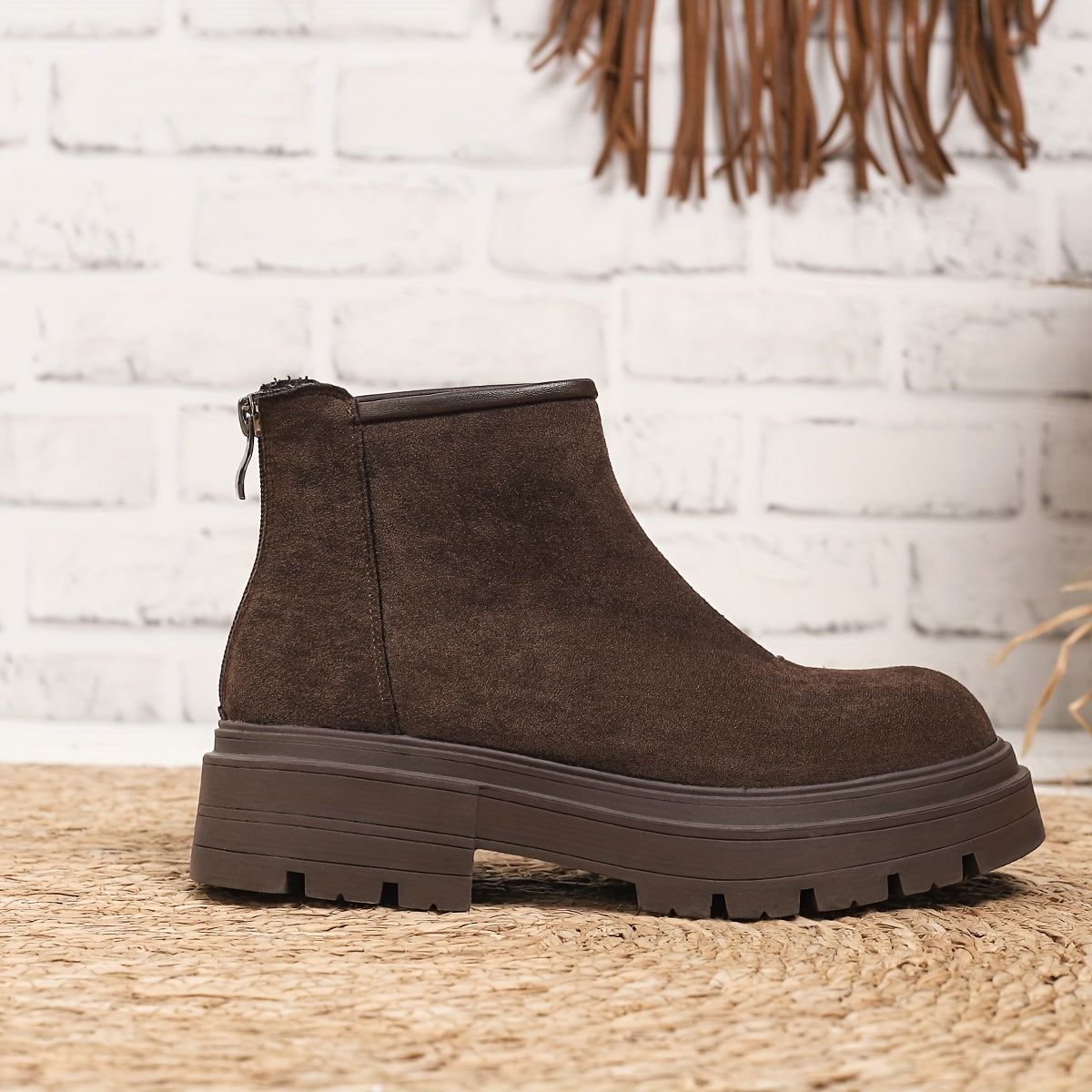 Stivaletti Chelsea da Donna per il Bosco - Stivali Invernali Foderati in Pile con Suola Spessa, Nuovo Modello di Ankle Boot Corto