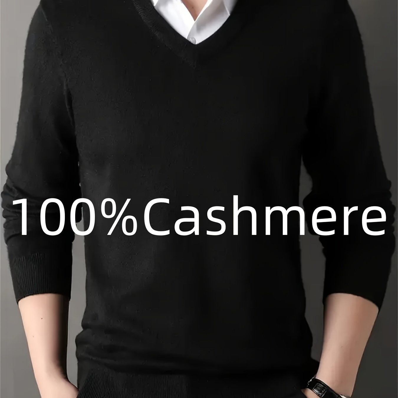 Maglione da uomo, casual e confortevole, adatto per strati di lavoro, tessuto morbido, molto caldo.