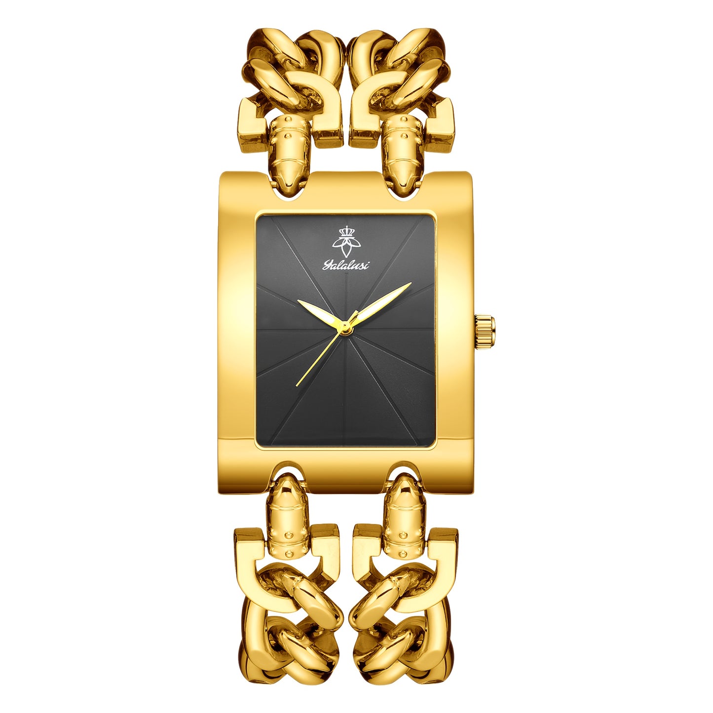 YaLaLuSI Orologio da Donna in Quarzo Dorato Glamour con Quadrante Decorato di Strass, Lancette Luminose e Bracciale a Catena Robusto - Esclusivo Display Analogico per Tutte le Occasioni, Include Scatola Regalo - Il Regalo Perfetto per Famiglia e Amici, Or