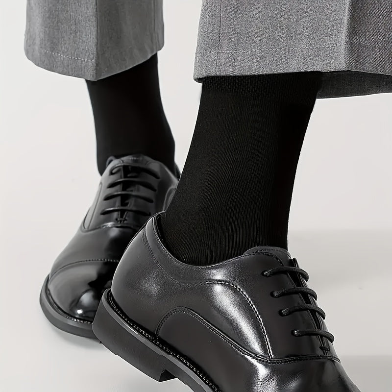 20 Paia di Calzini da Uomo di Grande Taglia per Affari Casual - 9-12, Nero Solido, Comodi e Durevoli, Perfetti per Ufficio, Incontri, Feste e Abbigliamento Casual, Calzini da Ufficio | Design Classico dei Calzini | Calzini Durevoli