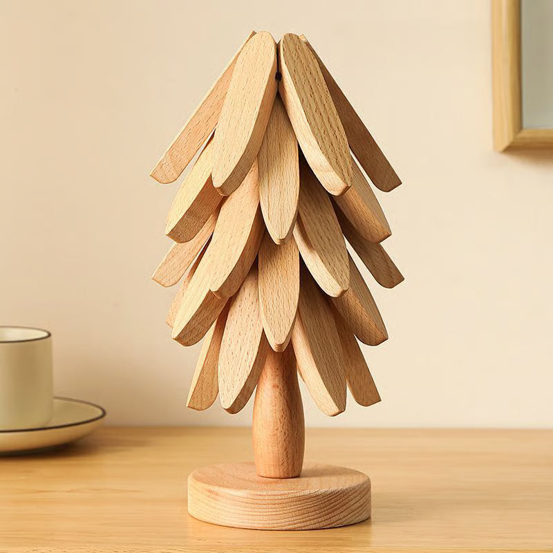 π² Houten kerstboom β hittebestendige onderzetters