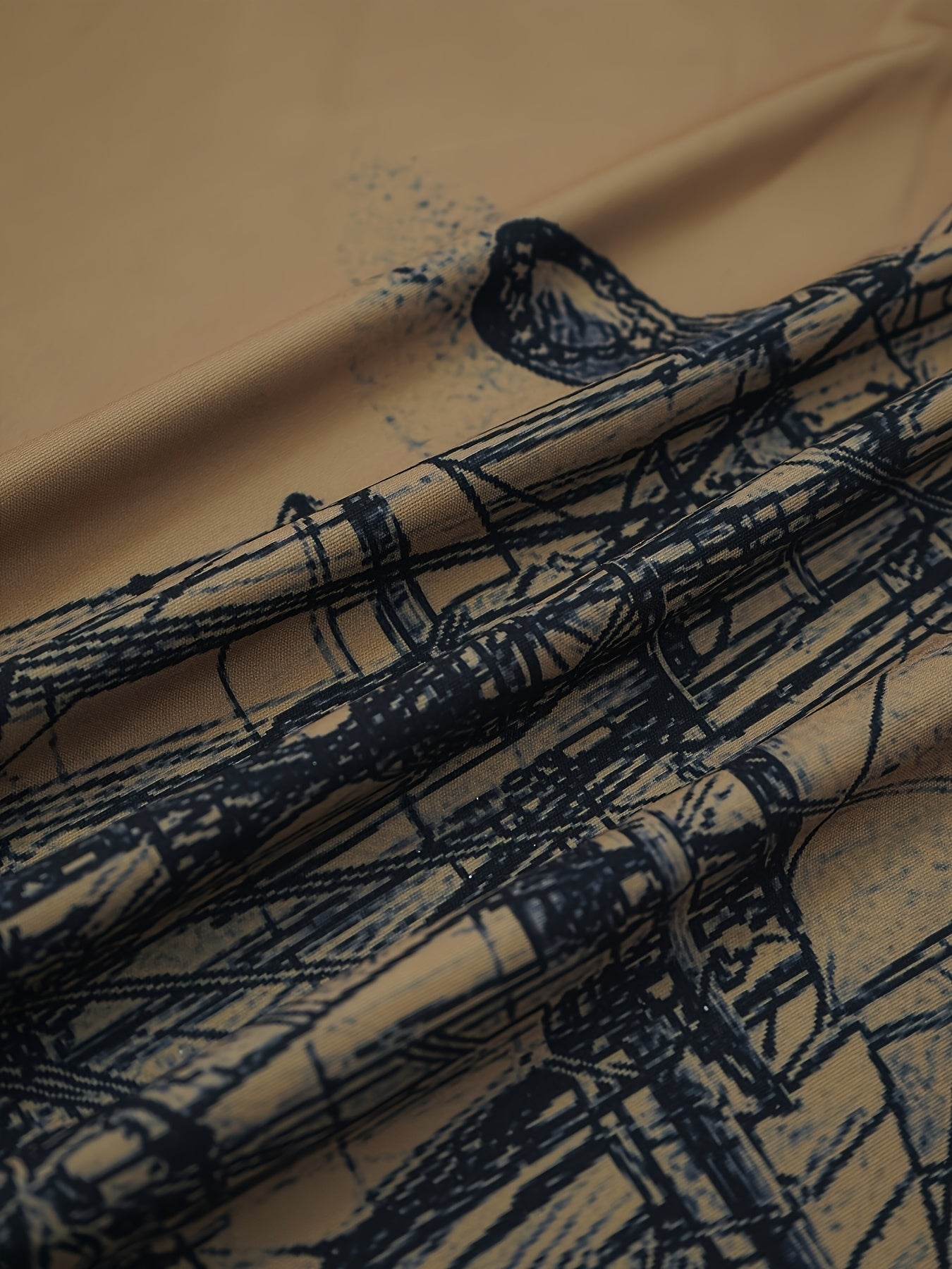 Maglietta polo a maniche lunghe con stampa di vela vintage per uomo, casual in poliestere 100% con maglia, vestibilità regolare con colletto a revers e zip, leggermente elasticizzata, 180 g/m² - Collezione autunnale