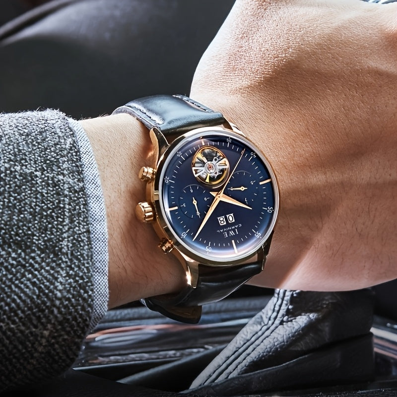 Orologio Meccanico Multifunzione di Lusso Uomo I&W Carnival, Orologio Sottile e alla Moda Automatizzato, Regalo per le Vacanze