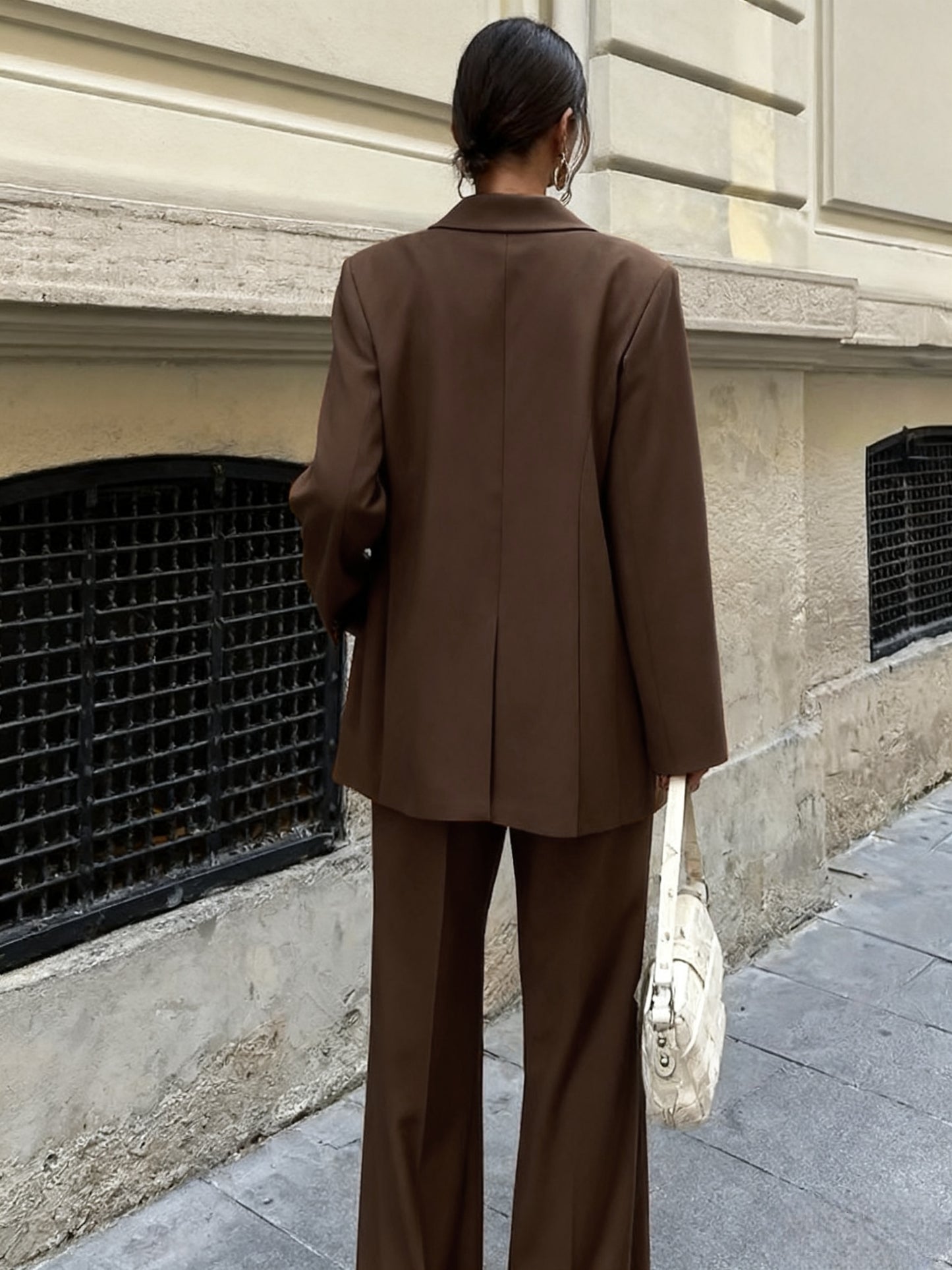 New Women's Beige Three-Piece Suit, Mature and, Stylish Business Attire