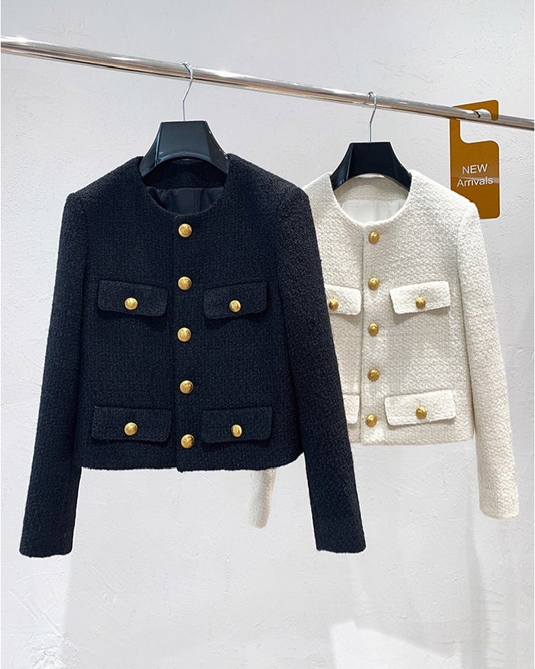 Tweed Gold Button Couture Jacket