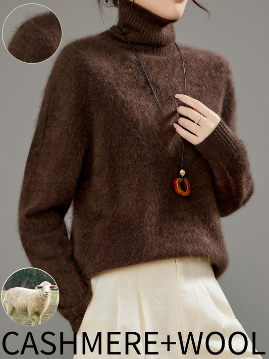 Novità Autunno e Inverno 2025: Nuovo Colletto Alto da Donna, + Lana, Sensazione di Morbida e Soffice, alla Moda, Versatile, Elegante, Spessa. Calda, Ultra-Morbida e Confortevole, Tocco Effetto Nuvola. Indispensabile per un Look Casual