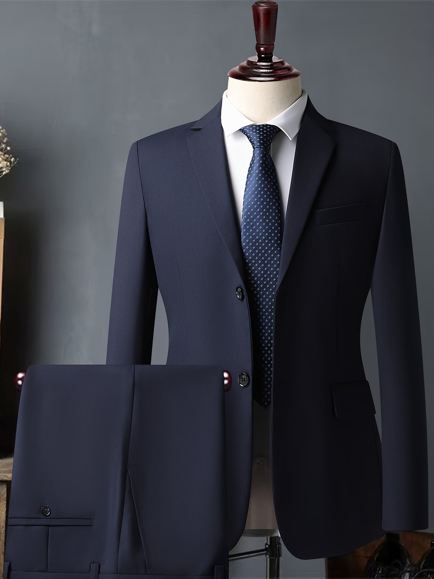 Abito da uomo bianco di alta gamma - Resistente alle rughe, adatto per ufficio e feste, taglio sottile con design doppiopetto, maniche lunghe, tessuto viscosa, perfetto per eventi formali, abbigliamento formale|Abito sottile|Tessuto viscosa
