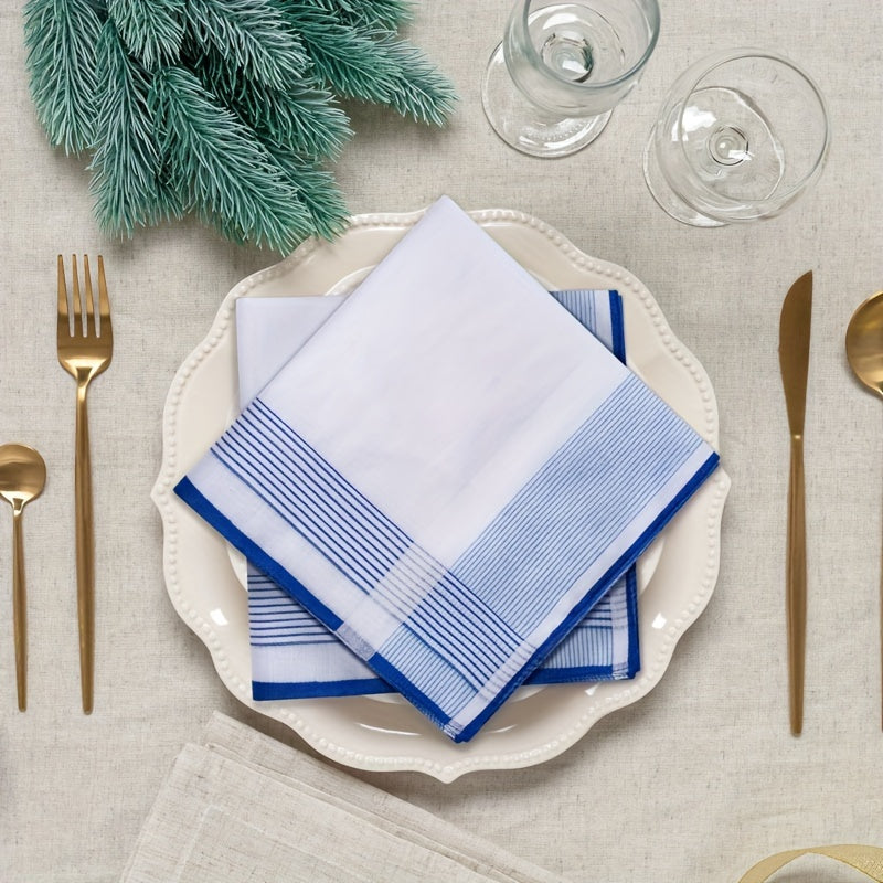 12-Pack di eleganti fazzoletti bianchi - Morbidi, assorbenti e resistenti per matrimoni, eventi formali, uso quotidiano - Perfetti per donne e uomini - Confezione a prezzo basso per occasioni speciali e regali, accessori per matrimoni, stile sofisticato,