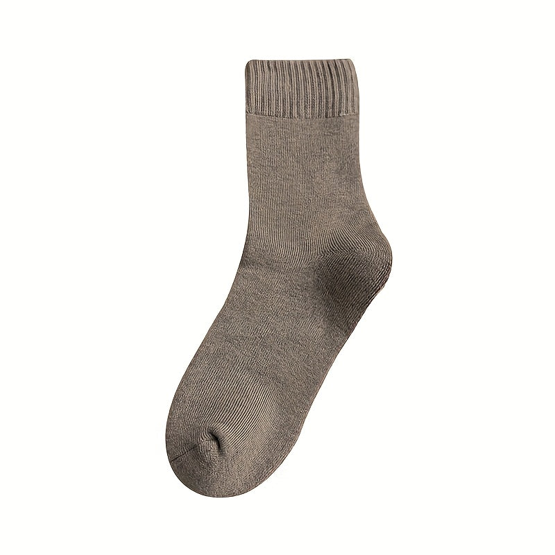 8 Paia di Calze Casual Colorate Mid-Polpaccio Tesoro Calze Spesse Multi-Colorate Strisce Autunno e Inverno Essenziali! Chiuso-Occhio Chi Lo Sa! 8 Paia di Calze Colorate Spesse Una Tinta per Tutto il Periodo 8 Paia di Calze Spesse Set | Abbinamento di Colo
