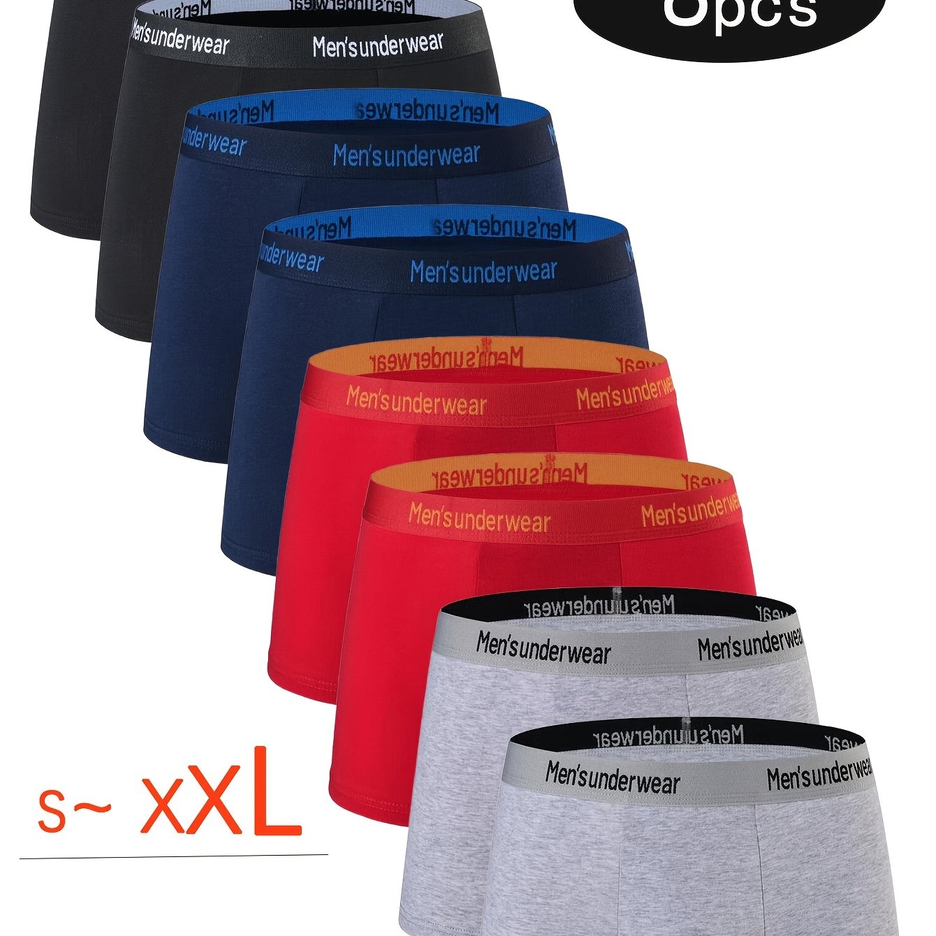 8 Pezzi Mutande Uomo in Cotone Misto, 95% cotono Boxer Casual, Pantaloncini Sportivi Traspiranti Comodi ed Elastici, Boxer da Uomo,Intimo Uomo di Alta Qualità,Mutande per Uomini,Intimo per Uomini,Slip Boxer da Uomo,Slip Boxer da Uomo, Intimo da Tempo Libe