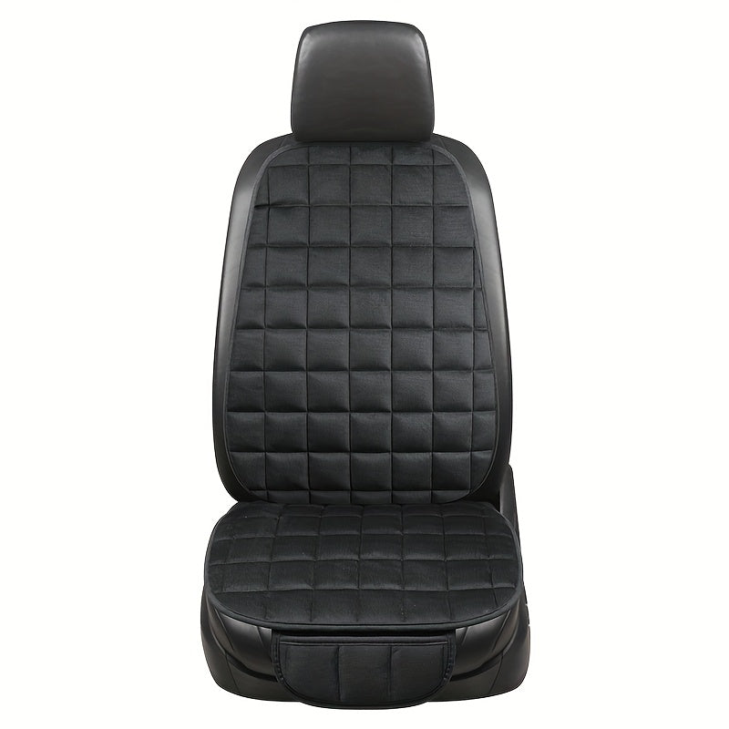 Un set di due cuscini per auto, essenziali per l'autunno e l'inverno, con morbide fodere in peluche e tasche portaoggetti per una guida confortevole, compatibili con vari interni auto e realizzati in memory foam.