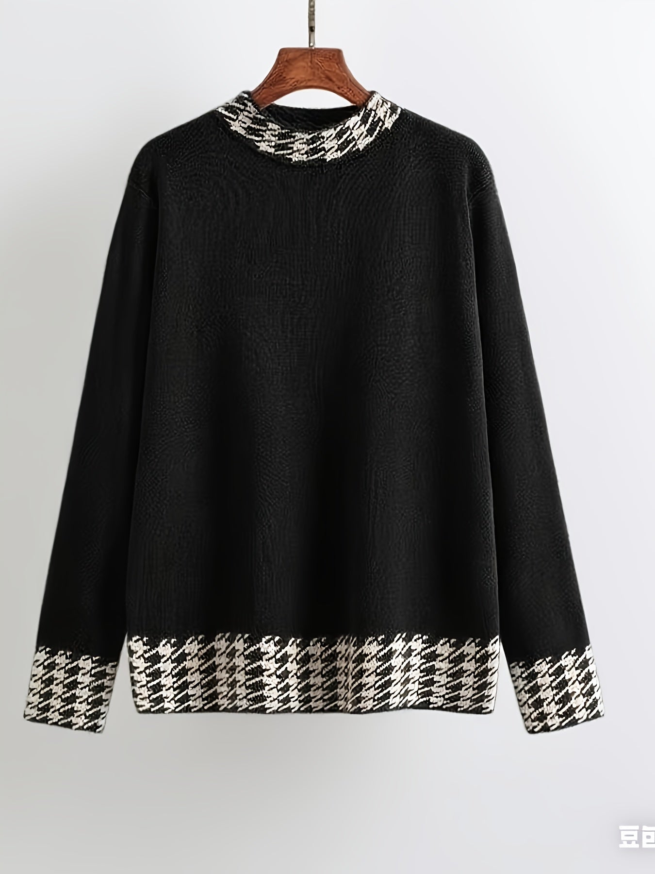 Set Donna Autunno Invernali a Vita Alta con Motivo Pied-de-Poule, Moda Femminile