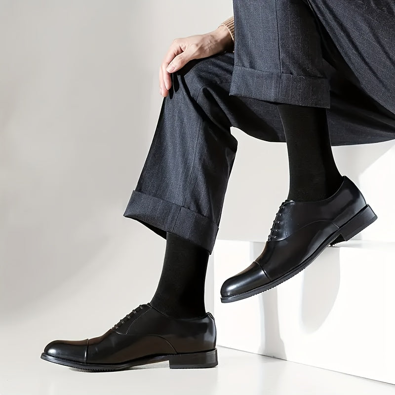 20 Paia di Calzini da Uomo di Grande Taglia per Affari Casual - 9-12, Nero Solido, Comodi e Durevoli, Perfetti per Ufficio, Incontri, Feste e Abbigliamento Casual, Calzini da Ufficio | Design Classico dei Calzini | Calzini Durevoli