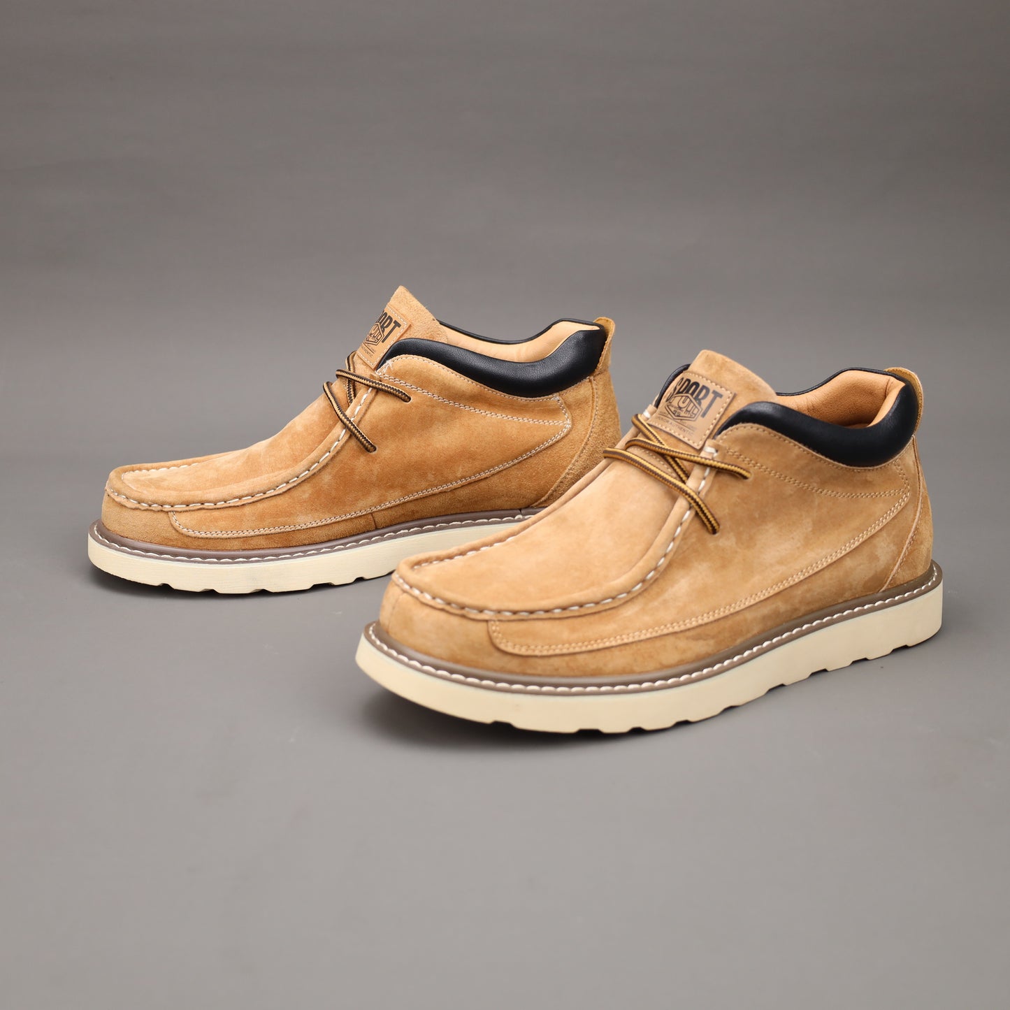 1Paio di Stivali Oxford Derby alla Moda da Uomo - Stivali Casual con Lacci e Seconda Pelle di Vero Pelle Sintetica, Fodera in Seta, Suola in Gomma per Tutte le Stagioni - Versatile per l'Abbigliamento Quotidiano, Feste e Stile Stradale