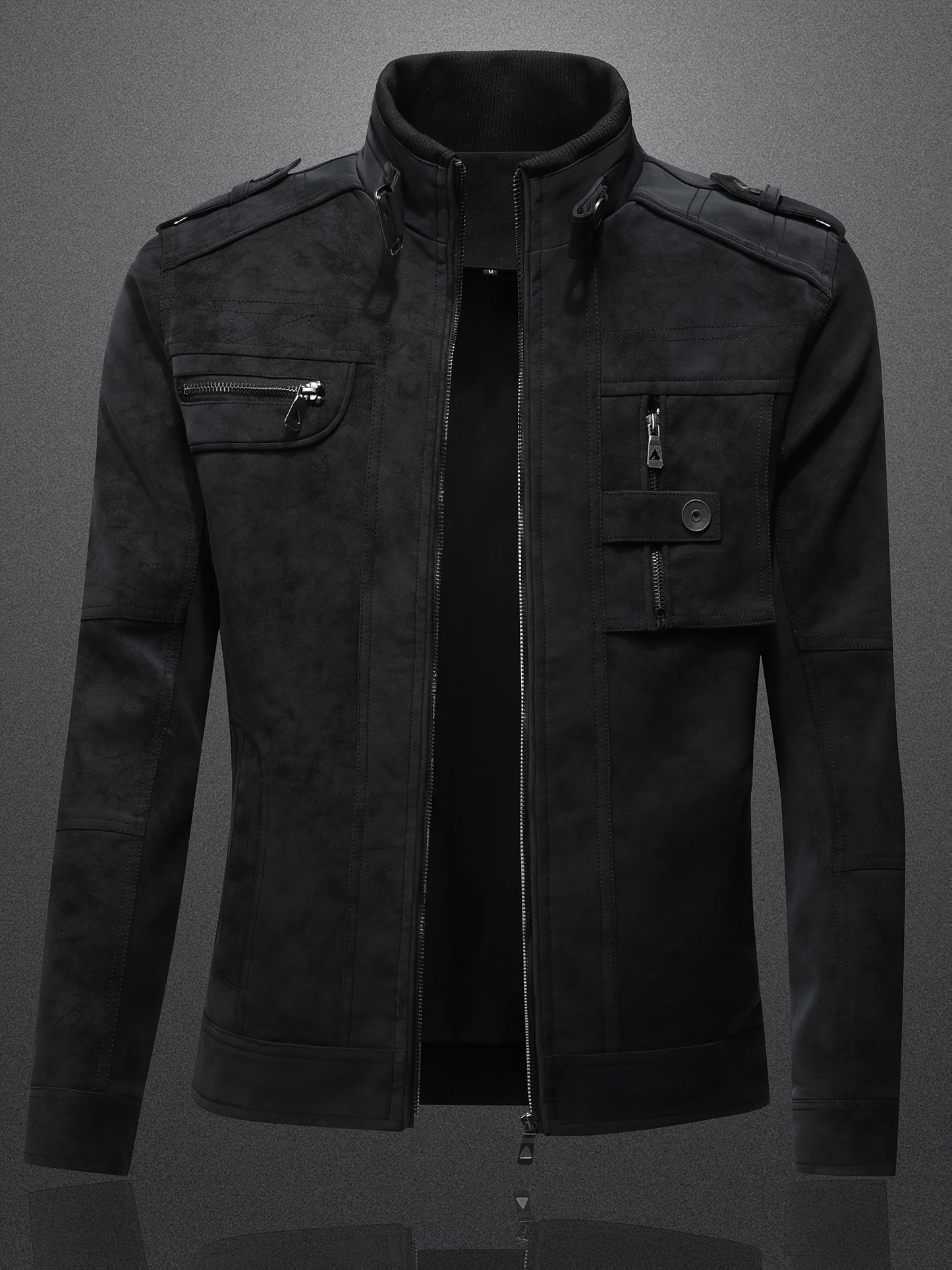 2805A# Giacca Casual Autunno-Inverno con Collo Alto per Giovani Uomini, Stile Workwear