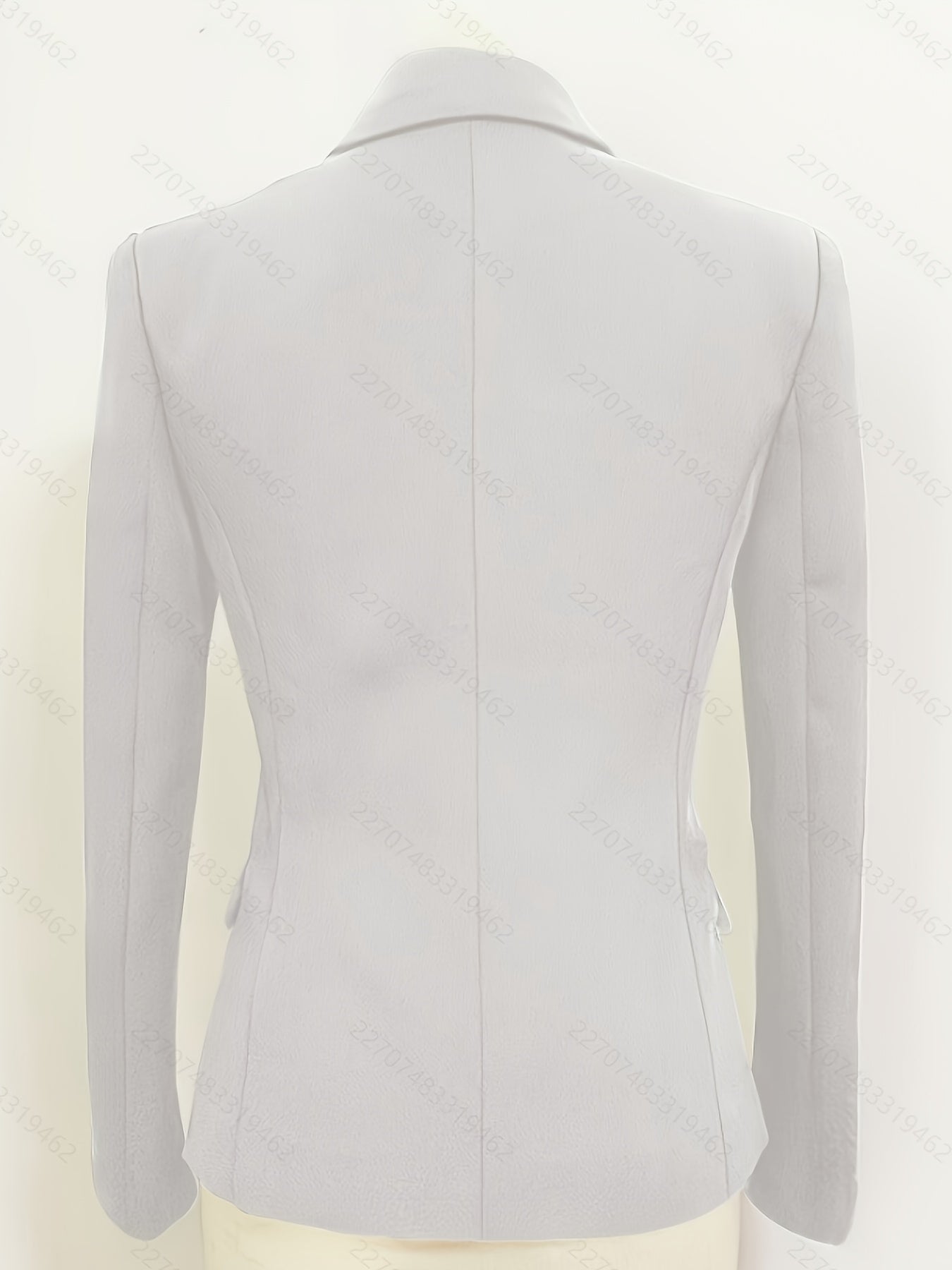 Women'S Blazer - Elegant Double-Breasted Jacket with Structured H-Silhouette, Long Sleeve Office & Party Coat for Women, Chic Professional Outerwear - Formal & Everyday Blazer, Spring Fashion, Classic Lapel Collar, Polished Finish, Stylish Coat, Working W