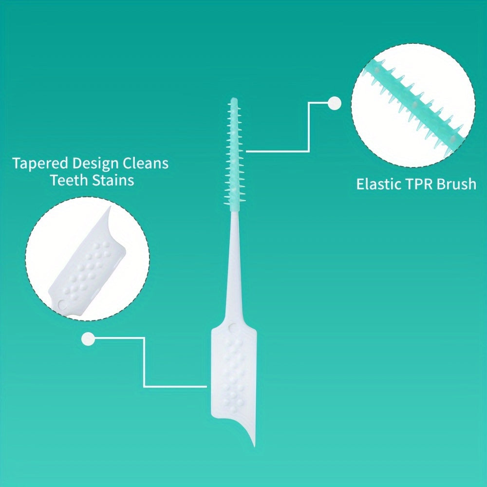 400-Pack Mini Floss Brushes, Mint Flavor Dental Floss Picks, Soft Interdental Cleaning Brushes, Cura orale senza formaldeide per denti e gengive