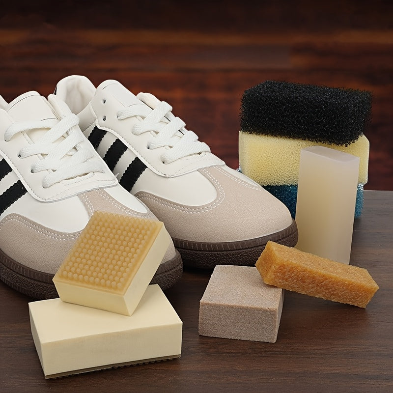 1pc Pulitore per scarpe in ecopelle con gomma - Rimuovi macchie senza elettricità per sneakers, abbigliamento, vetro, pareti, pavimenti, mobili - Strumento multifunzionale per pulizia a secco, cura delicata dei tessuti, materiale ABS, tema natalizio, rela