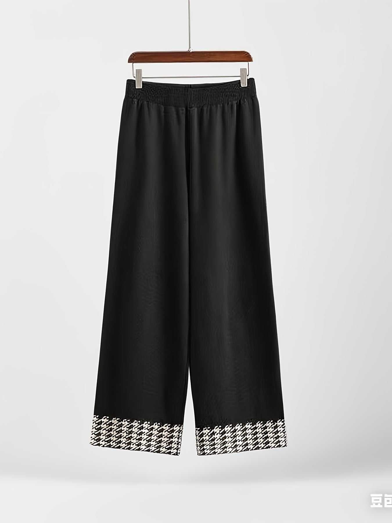 Set Donna Autunno Invernali a Vita Alta con Motivo Pied-de-Poule, Moda Femminile