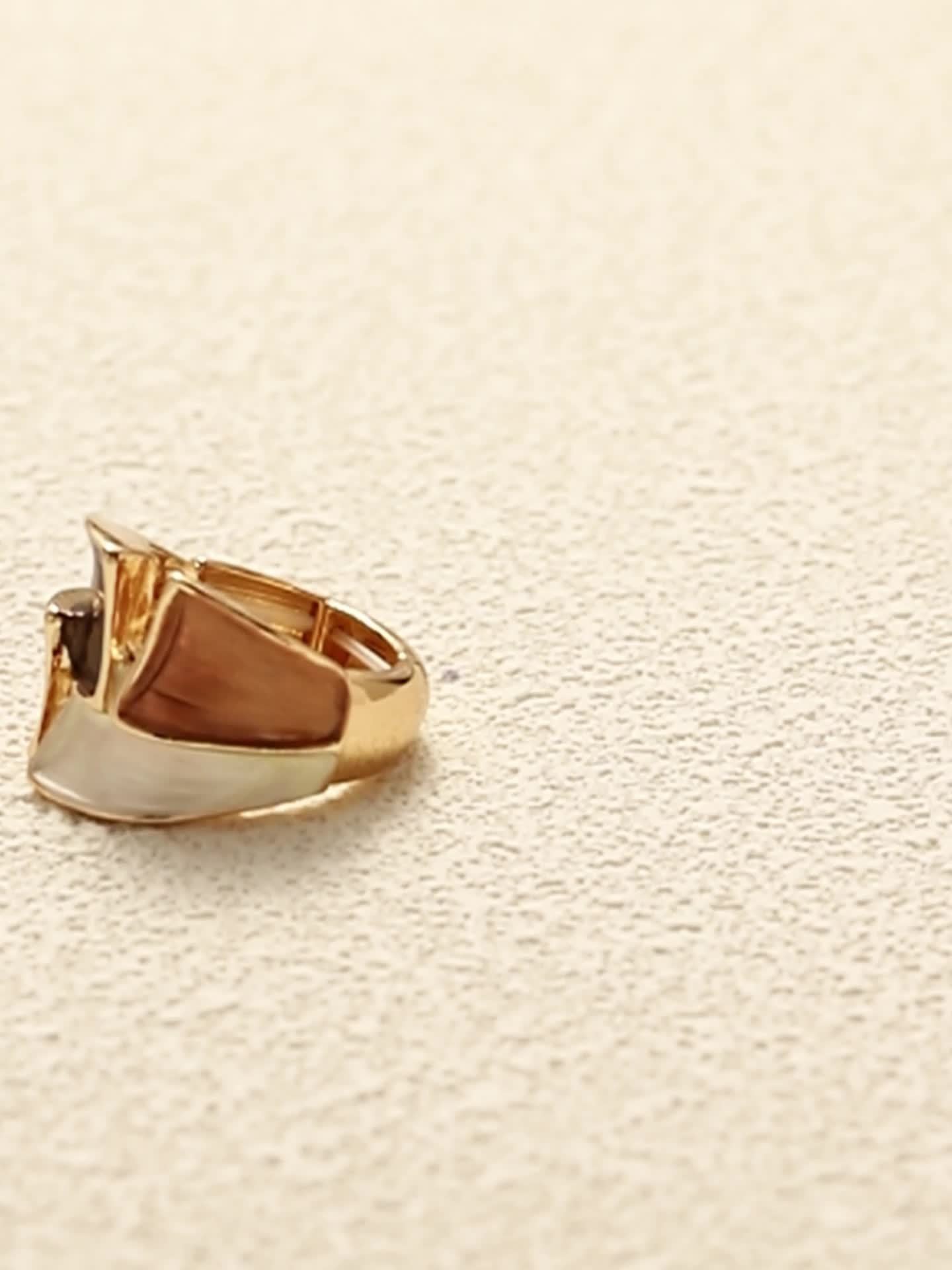 1 Anello in Lega di Zinco Smaltato Vintage, Gioielli Eleganti da Donna per Banchetto Francese