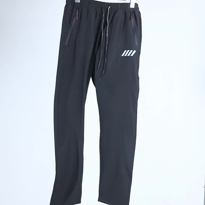 3 Pezzi di Pantaloni Sportivi da Uomo con Tasche con Cerniera, Design Stampa alla Moda, Tessuto Leggero e Traspirante per lo Sport Estivo e Abbigliamento Casual, Idea Regalo Perfetta, Pantaloni Atletici Moderni, Design Pratico delle Tasche