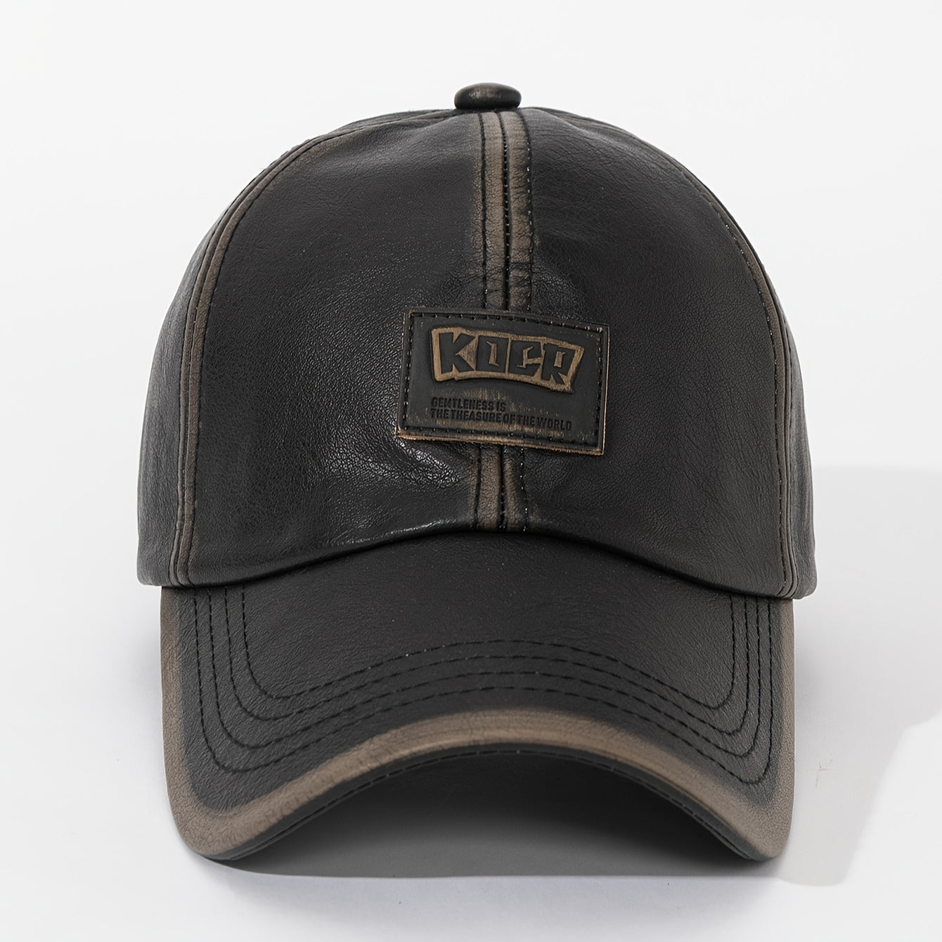 1pz/4pcs Cappello da Baseball in Pelle PU Lavata Vintage per Uomini e Donne - Regolabile, Alta Qualità per Golf ed Equitazione, Regalo per Festa del Papà/Madre, Cappellino Casual con Design a Sei Panel, Copricapo Resistente