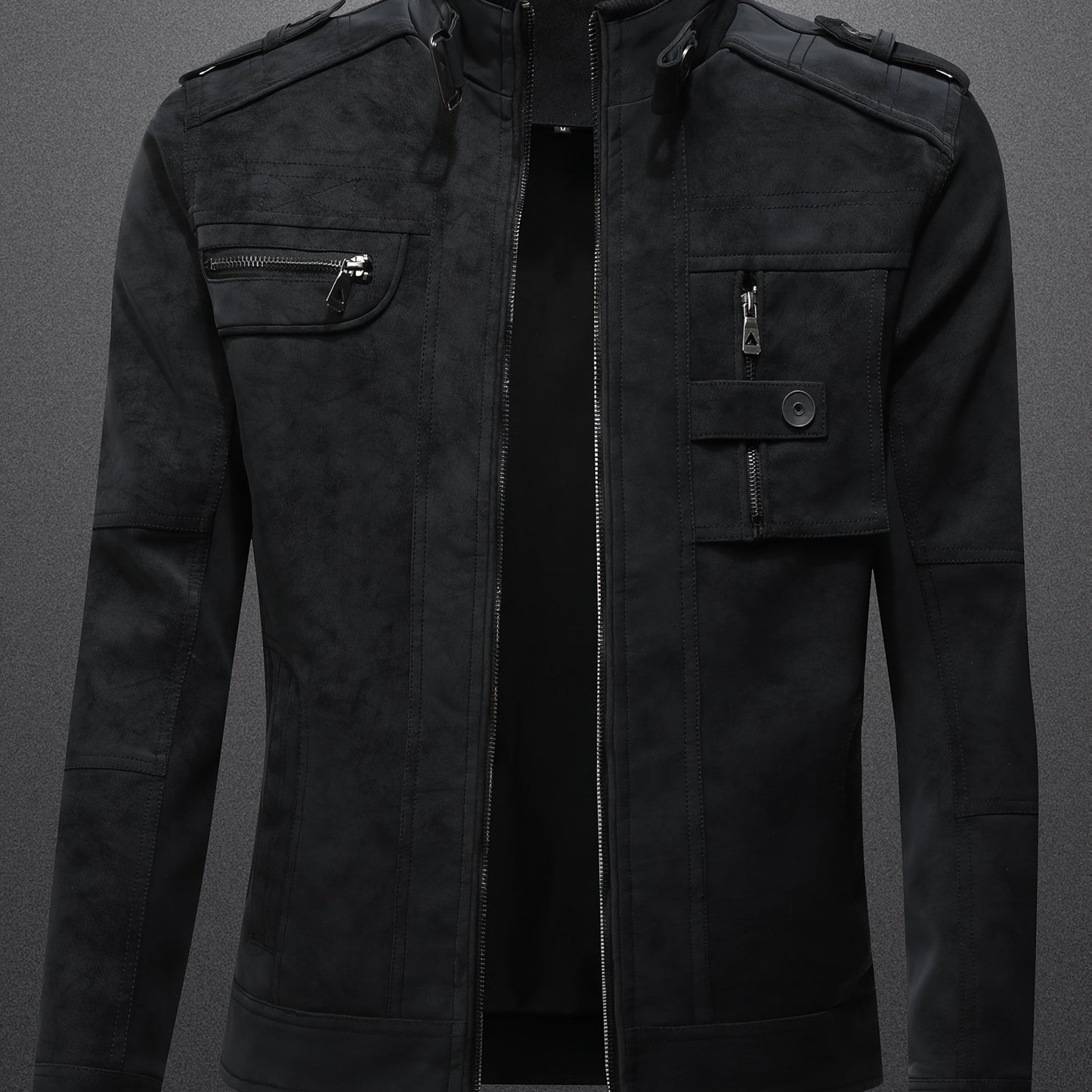 2805A# Giacca Casual Autunno-Inverno con Collo Alto per Giovani Uomini, Stile Workwear