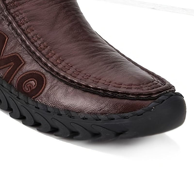 Scarpe in pile calde da uomo, comode stivali antiscivolo per la neve, inverno