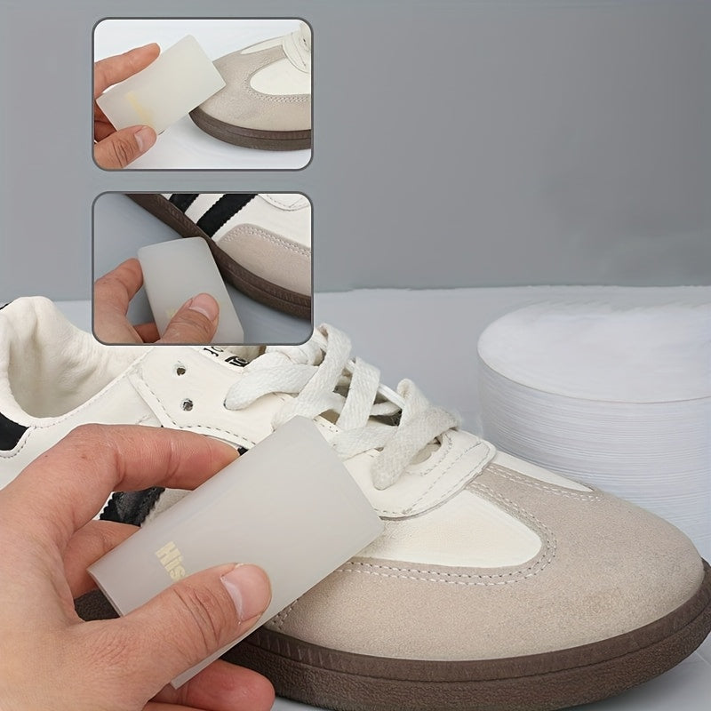 1pc Pulitore per scarpe in ecopelle con gomma - Rimuovi macchie senza elettricità per sneakers, abbigliamento, vetro, pareti, pavimenti, mobili - Strumento multifunzionale per pulizia a secco, cura delicata dei tessuti, materiale ABS, tema natalizio, rela