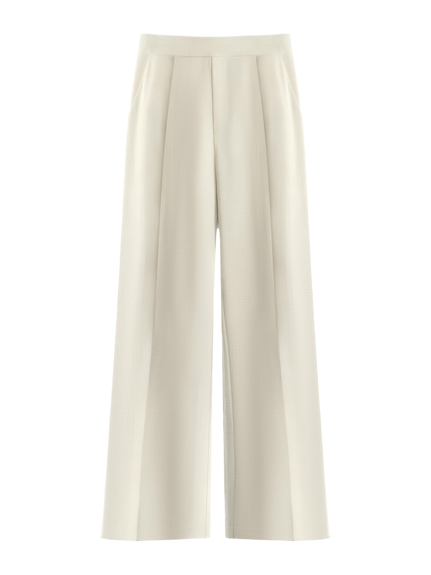 Abbigliamento elegante da ufficio per donne: Elegante giacca beige a due bottoni con colletto a revers, pantaloni lunghi e borsa a mano abbinata - Stile sofisticato e raffinato per il lavoro o le uscite casuali, Abbigliamento casual|Stile sofisticato|Tess