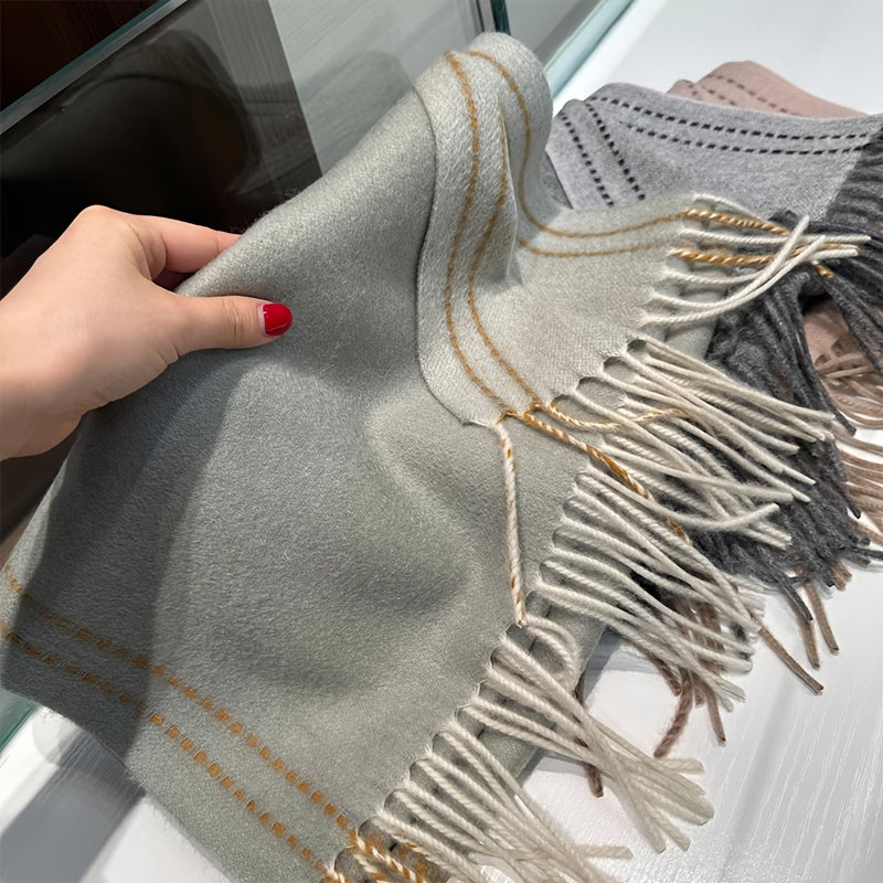 Sciarpa in Lana da Donna - Morbida e Calda per l'Inverno, Elegante Grigio/Nero/Marrone/Beige/Blu Navy/Carbone, Versatile Sciarpina & Scialle adatta a Outfit Casual o Formali, Accessorio Confortevole Quotidiano ed Occasionale Speciale – Facile Manutenzione
